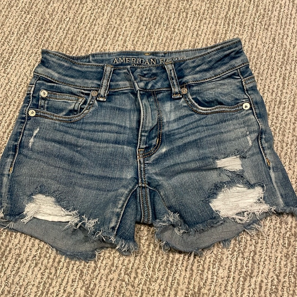 AE ripped jeans shorts